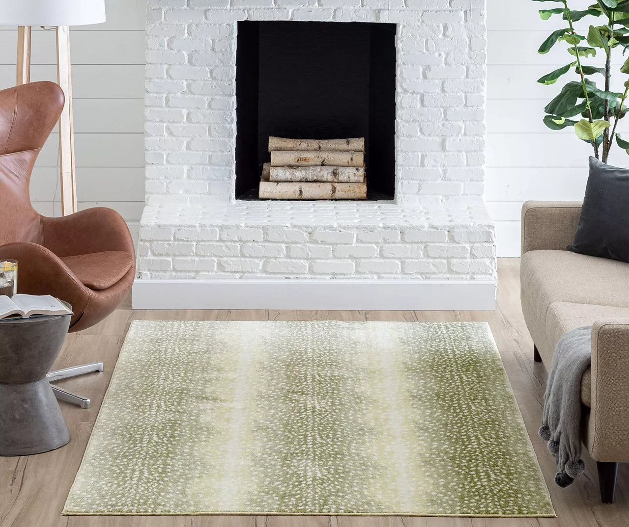 Cream & Gray Antelope Print Area Rug, (5' X 8') 12 Cream & Gray Antelope Print Area Rug, (5' X 8') - Image 10