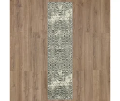 Maisie Gray & White Geometric Area Rug, (2.5' X 10') -DHP Sales Store 810600875 A0 2