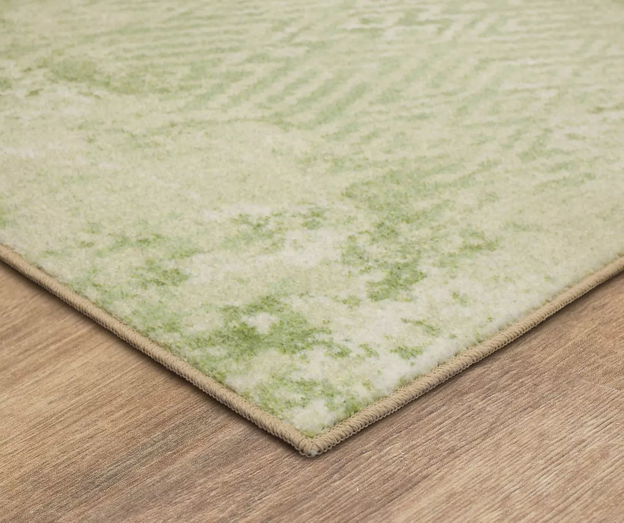 Maisie Cream & Green Geometric Area Rug, (2.5' X 6') 4 Maisie Cream & Green Geometric Area Rug, (2.5' X 6') - Image 2