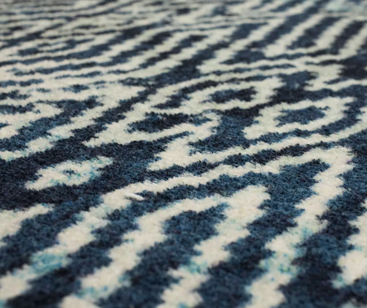 Maisie Navy & White Geometric Area Rug, (2' X 8') 6 Maisie Navy & White Geometric Area Rug, (2' X 8') - Image 4