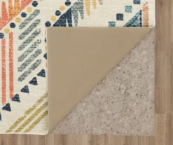 Echo Beige, Navy & Orange Geometric Area Rug, (5' X 8') -DHP Sales Store 810600945 A8 2