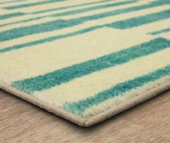 Augusta Light Blue & Beige Offset Stripe Area Rug, (5' X 8') -DHP Sales Store 810600953 A8 1