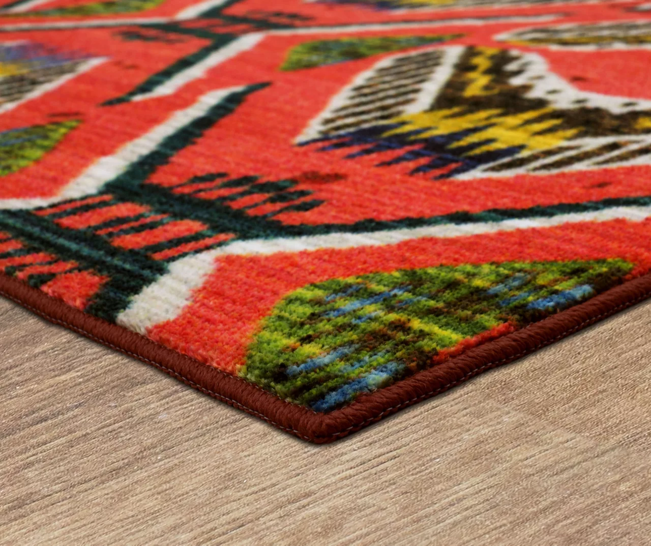 Celinda Red & Black Geo Area Rug, (3' X 5') 5 Celinda Red & Black Geo Area Rug, (3' X 5') - Image 3