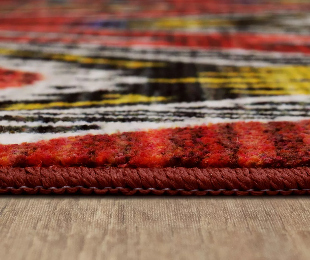 Celinda Red & Black Geo Area Rug, (3' X 5') 9 Celinda Red & Black Geo Area Rug, (3' X 5') - Image 7