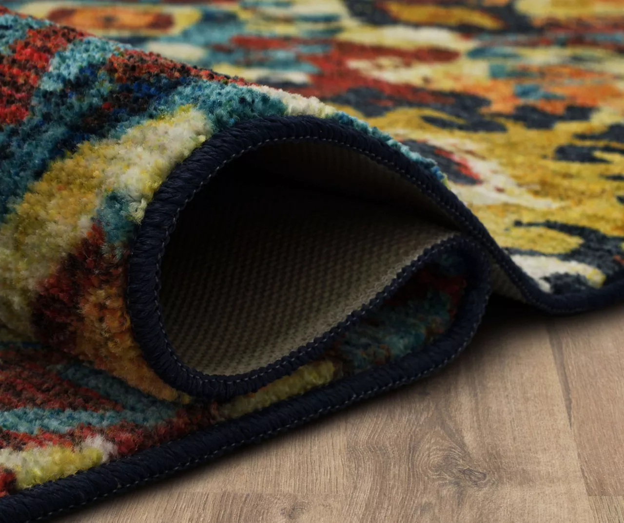 Blue & Brown Geometric Diamond Area Rug, (2.5' X 10') 9 Blue & Brown Geometric Diamond Area Rug, (2.5' X 10') - Image 7