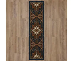 Tethys Navy & Brown Ornamental Area Rug, (2' X 8') -DHP Sales Store 810601024 A0 2