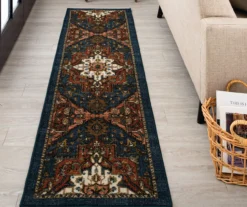 Tethys Navy & Brown Ornamental Area Rug, (2' X 8') -DHP Sales Store 810601024 A0 3