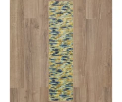 Warrick Tan & Blue Abstract Area Rug, (2' X 8') -DHP Sales Store 810601032 A0 2