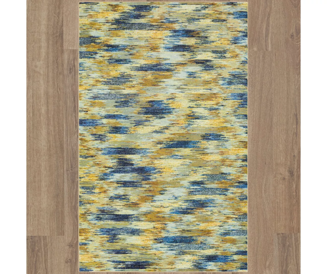 Warrick Tan & Blue Abstract Area Rug, (5' X 8') 6 Warrick Tan & Blue Abstract Area Rug, (5' X 8') - Image 4