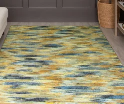 Warrick Tan & Blue Abstract Area Rug, (5' X 8') 18 Warrick Tan & Blue Abstract Area Rug, (5' X 8') -DHP Sales Store 810601034 A0 4