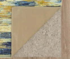 Warrick Tan & Blue Abstract Area Rug, (5' X 8') 13 Warrick Tan & Blue Abstract Area Rug, (5' X 8') -DHP Sales Store 810601034 A8 2