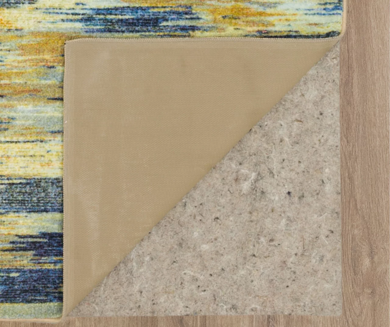 Warrick Tan & Blue Abstract Area Rug, (5' X 8') 5 Warrick Tan & Blue Abstract Area Rug, (5' X 8') - Image 3