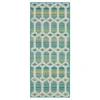 Cabana Teal & Green Geometric Outdoor Area Rug, (2.5' X 6') 1 Cabana Teal & Green Geometric Outdoor Area Rug, (2.5' X 6') -DHP Sales Store 810601053 A0 1