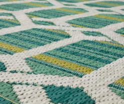 Cabana Teal & Green Geometric Outdoor Area Rug, (2.5' X 6') -DHP Sales Store 810601053 A8 3
