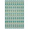 Cabana Teal & Green Geometric Outdoor Area Rug, (4' X 5.5') -DHP Sales Store 810601054 A0 1