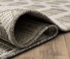 Cabana Light Gray & Turquoise Geometric Outdoor Area Rug, (4' X 5.5') -DHP Sales Store 810601061 A8 5