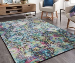 Arimo Lime Green & Blue Ornamental Lattice Area Rug, (5' X 8') -DHP Sales Store 810601065 A0 3