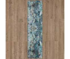 Blue & Multi-Color Layered Marble Area Rug, (2' X 8') -DHP Sales Store 810601069 A0 2