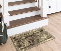 Tecate Gray Bordered Arabesque Accent Rug, (20" X 34") -DHP Sales Store 810601073 A0 3