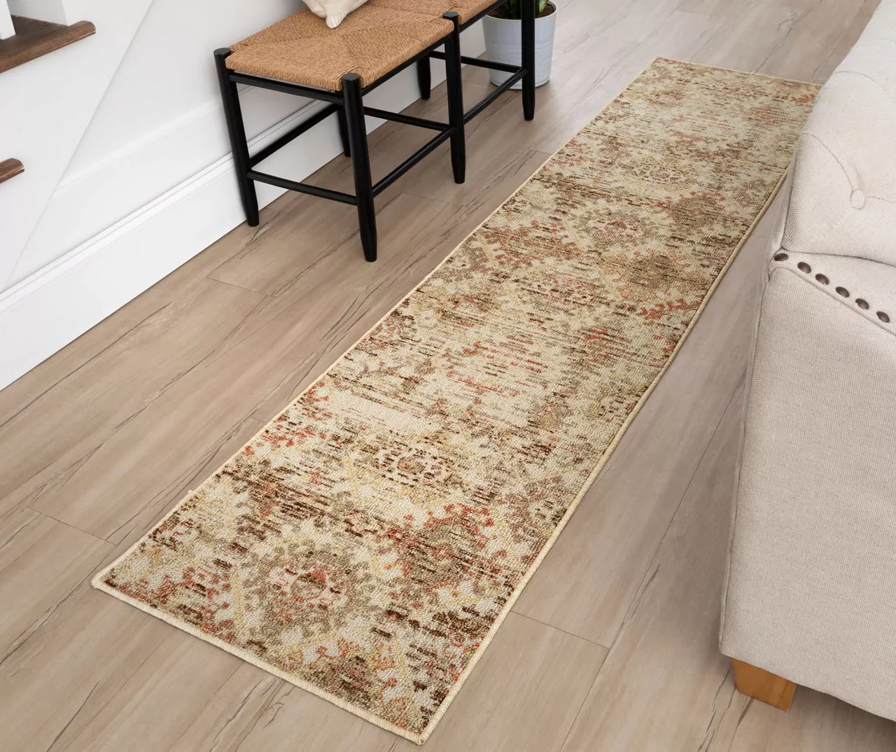 Pallas Beige & Tan Geo Ornamental Area Rug, (2' X 8') 7 Pallas Beige & Tan Geo Ornamental Area Rug, (2' X 8') - Image 5