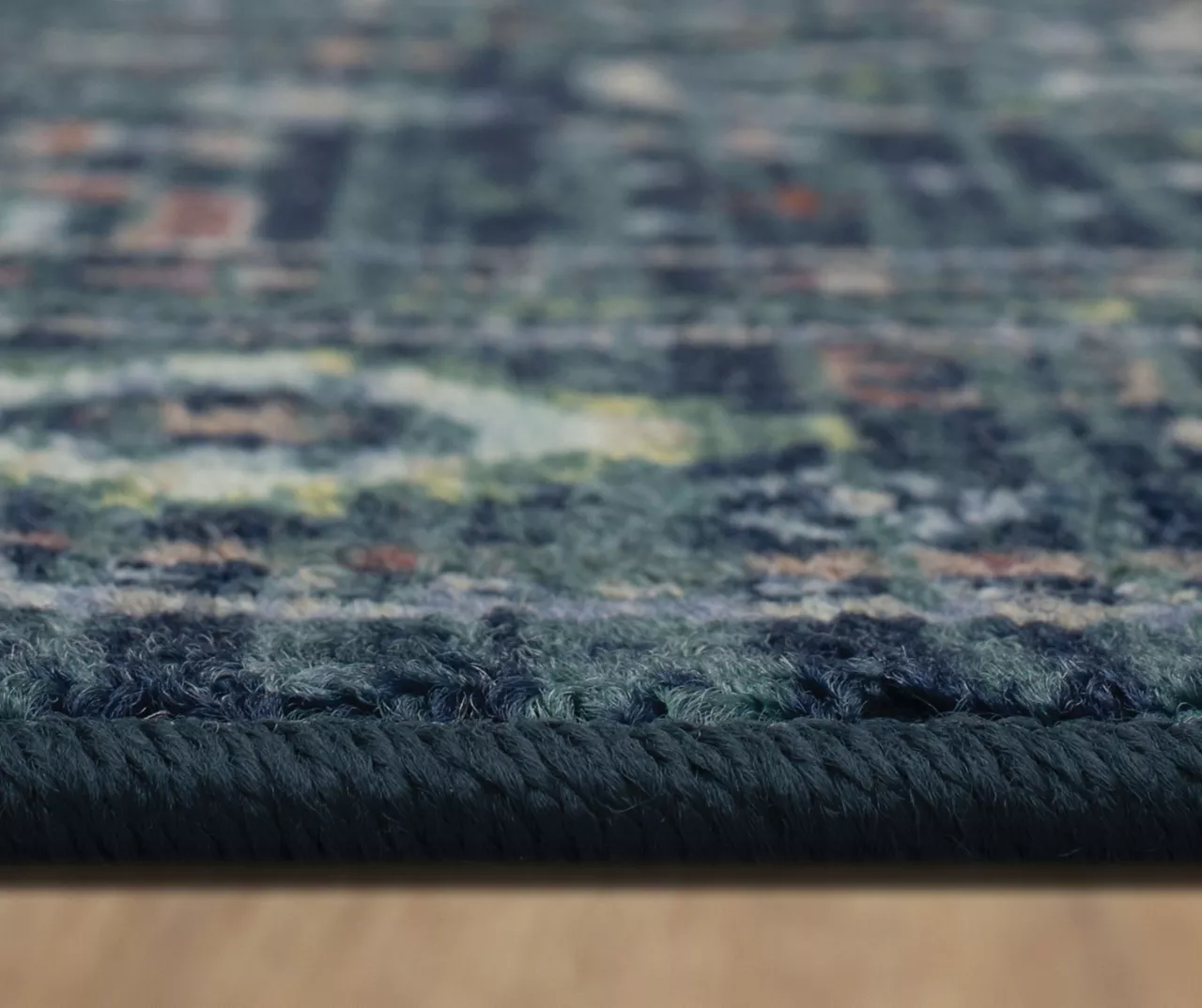 Metis Navy & Green Geometric Area Rug, (2' X 8') 9 Metis Navy & Green Geometric Area Rug, (2' X 8') - Image 7