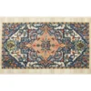 Tethys Blue & Peach Ornamental Accent Rug, (20" X 34") -DHP Sales Store 810601105 A0 1