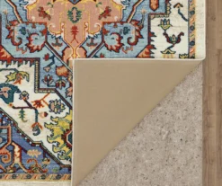 Tethys Blue & Peach Ornamental Accent Rug, (20" X 34") -DHP Sales Store 810601105 A8 2