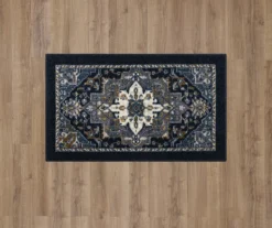 Tethys Navy & Charcoal Ornamental Accent Rug, (20" X 34") 12 Tethys Navy & Charcoal Ornamental Accent Rug, (20" X 34") -DHP Sales Store 810601110 A0 2
