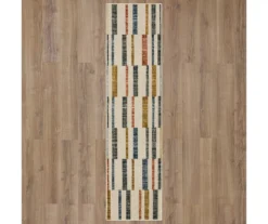 Tilton Beige & Multi-Color Block Pattern Area Rug, (2' X 8') 12 Tilton Beige & Multi-Color Block Pattern Area Rug, (2' X 8') -DHP Sales Store 810601116 A0 2