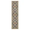 Queensbury Beige & Navy Ornamental Floral Area Rug, (2' X 8') 2 Queensbury Beige & Navy Ornamental Floral Area Rug, (2' X 8') -DHP Sales Store 810601121 A0 1