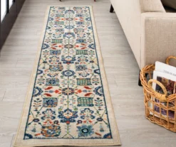 Queensbury Beige & Navy Ornamental Floral Area Rug, (2' X 8') 12 Queensbury Beige & Navy Ornamental Floral Area Rug, (2' X 8') -DHP Sales Store 810601121 A0 3