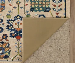 Queensbury Beige & Navy Ornamental Floral Area Rug, (2' X 8') 11 Queensbury Beige & Navy Ornamental Floral Area Rug, (2' X 8') -DHP Sales Store 810601121 A8 2