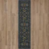 Bay Hill Navy & Brown Floral Area Rug, (2' X 8')