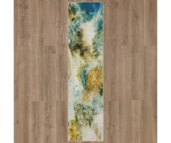 Shoreline Water Blue & Brown Abstract Area Rug, (2.5' X 10') -DHP Sales Store 810601149 A0 2