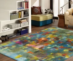 Confetti Canvas Blue & Multi-Color Abstract Area Rug, (5' X 8') 18 Confetti Canvas Blue & Multi-Color Abstract Area Rug, (5' X 8') -DHP Sales Store 810601155 A0 4