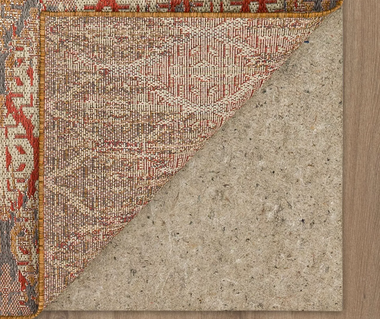 Paradise Grove Rust & Gray Arabesque Outdoor Area Rug, (2.5' X 6') 5 Paradise Grove Rust & Gray Arabesque Outdoor Area Rug, (2.5' X 6') - Image 3