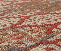 Paradise Grove Rust & Gray Arabesque Outdoor Area Rug, (2.5' X 6') 16 Paradise Grove Rust & Gray Arabesque Outdoor Area Rug, (2.5' X 6') -DHP Sales Store 810601167 A8 3