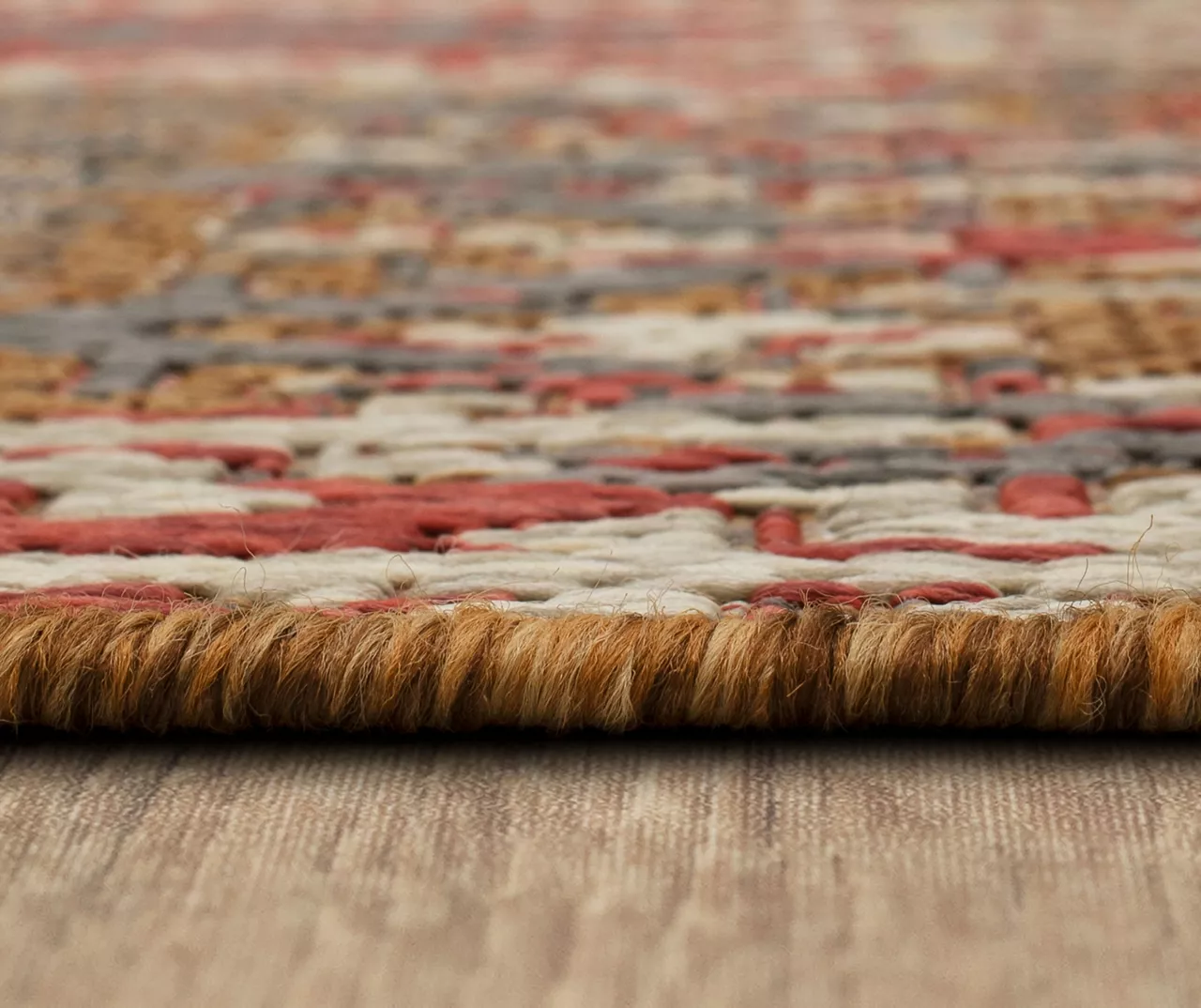 Paradise Grove Rust & Gray Arabesque Outdoor Area Rug, (2.5' X 6') 9 Paradise Grove Rust & Gray Arabesque Outdoor Area Rug, (2.5' X 6') - Image 7