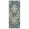 Paradise Grove Blue & Brown Arabesque Outdoor Area Rug, (2.5' X 6') -DHP Sales Store 810601171 A0 1