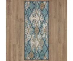 Paradise Grove Blue & Brown Arabesque Outdoor Area Rug, (2.5' X 6') 13 Paradise Grove Blue & Brown Arabesque Outdoor Area Rug, (2.5' X 6') -DHP Sales Store 810601171 A0 2