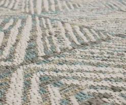 Poolside Diamond Light Gray & Turquoise Outdoor Area Rug, (5' 3" X 7.5') 16 Poolside Diamond Light Gray & Turquoise Outdoor Area Rug, (5' 3" X 7.5') -DHP Sales Store 810601185 A8 3