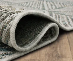 Poolside Diamond Light Gray & Turquoise Outdoor Area Rug, (5' 3" X 7.5') 19 Poolside Diamond Light Gray & Turquoise Outdoor Area Rug, (5' 3" X 7.5') -DHP Sales Store 810601185 A8 5