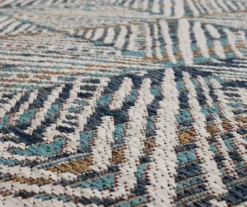 Poolside Diamond Blue & Brown Outdoor Area Rug, (8' X 10') -DHP Sales Store 810601195 A8 3