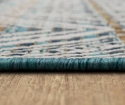 Poolside Diamond Blue & Brown Outdoor Area Rug, (8' X 10') -DHP Sales Store 810601195 A8 4