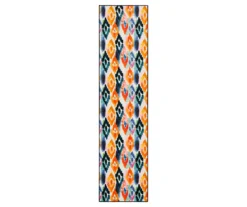 Mohawk Home Watercolor Ikat Dark Orange Area Rug -DHP Sales Store 810601229 A0 1