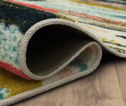 Beige & Multi-Color Brushed Stripe Area Rug, (5' X 8') -DHP Sales Store 810601254 A8 5 1