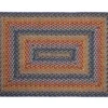 Blue, Yellow & Red Braid-Look Accent Rug, (48" X 66") 1 Blue, Yellow & Red Braid-Look Accent Rug, (48" X 66") -DHP Sales Store 810602616 A0