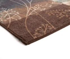 Navy & Brown Illustrated Floral Color Block Area Rug, (5' X 7') -DHP Sales Store 810603483 810603484 A8 1
