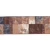 Brown & Blue Illustrated Floral Color Block Runner Rug, (2' X 6') -DHP Sales Store 810603493 A0