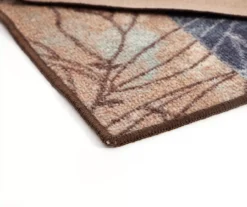 Brown & Blue Illustrated Floral Color Block Runner Rug, (2' X 6') -DHP Sales Store 810603493 A8 2